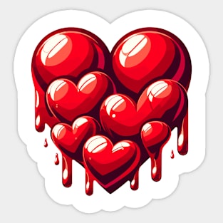 Drippin' Hearts Sticker